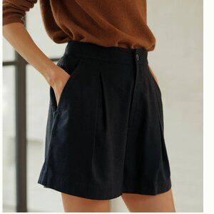 Jenni Kayne Pleated Short in Black (4)